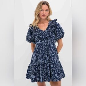 Tuckernuck Blue Floral Samson Mini Dress